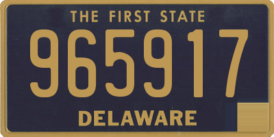 DE license plate 965917