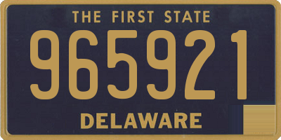 DE license plate 965921