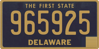 DE license plate 965925