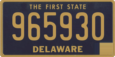 DE license plate 965930