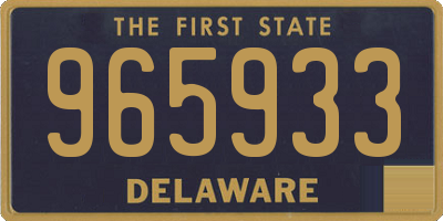 DE license plate 965933