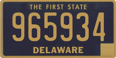 DE license plate 965934