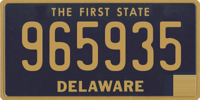 DE license plate 965935