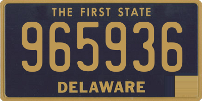 DE license plate 965936