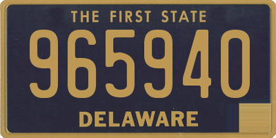 DE license plate 965940