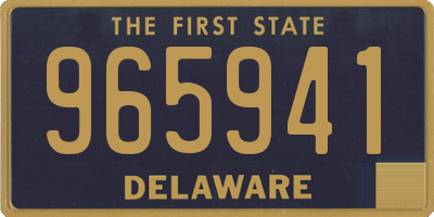 DE license plate 965941