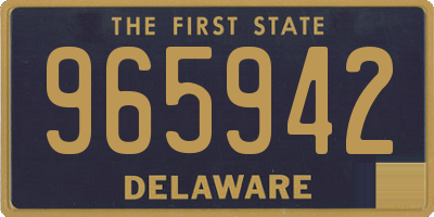 DE license plate 965942