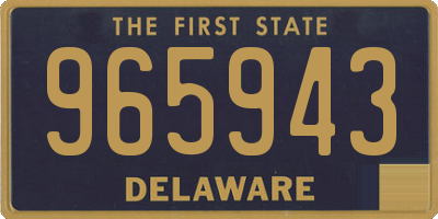 DE license plate 965943