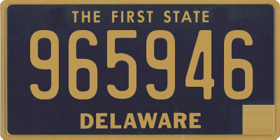 DE license plate 965946