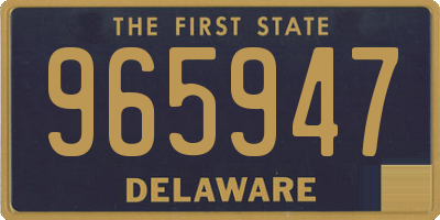 DE license plate 965947