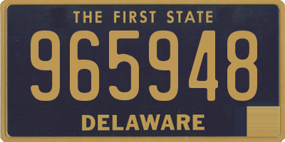 DE license plate 965948