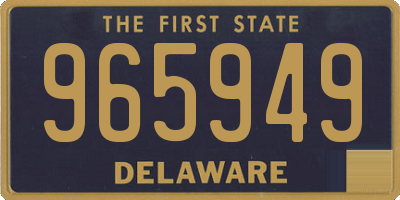 DE license plate 965949