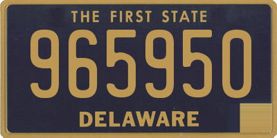 DE license plate 965950