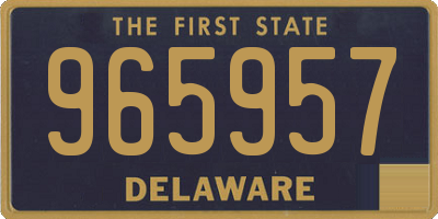 DE license plate 965957