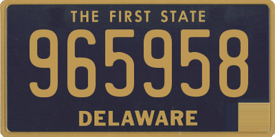 DE license plate 965958