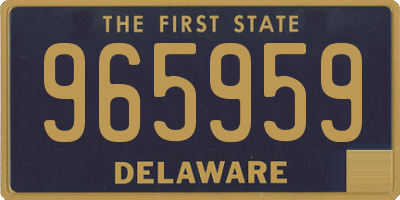 DE license plate 965959