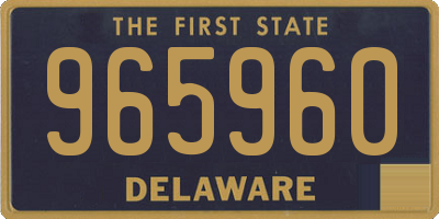 DE license plate 965960