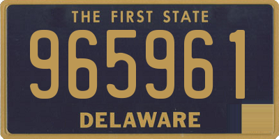 DE license plate 965961