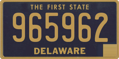 DE license plate 965962