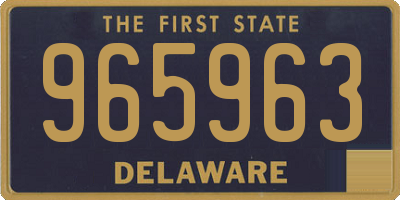 DE license plate 965963