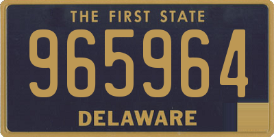 DE license plate 965964