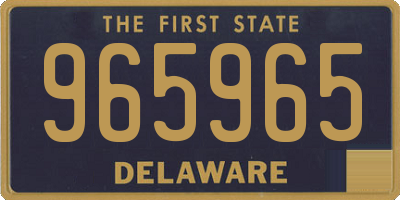 DE license plate 965965