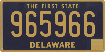 DE license plate 965966