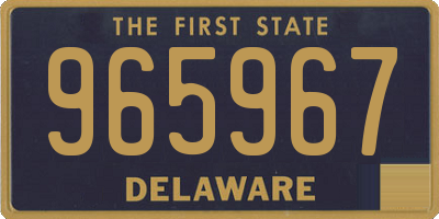 DE license plate 965967