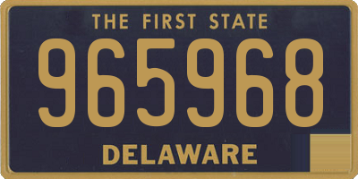 DE license plate 965968