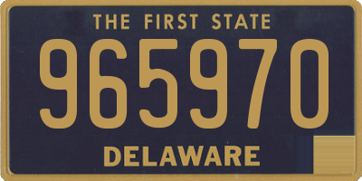 DE license plate 965970