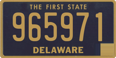 DE license plate 965971