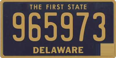 DE license plate 965973