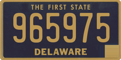 DE license plate 965975