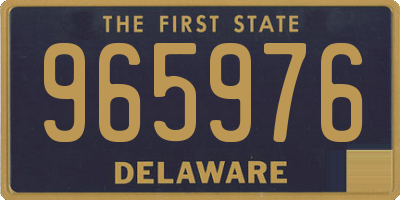 DE license plate 965976