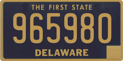 DE license plate 965980