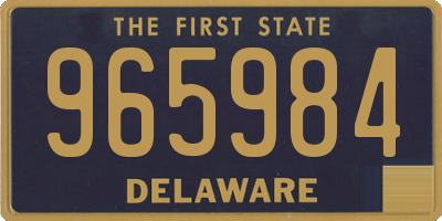 DE license plate 965984