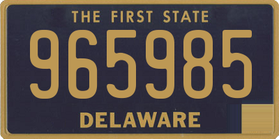 DE license plate 965985