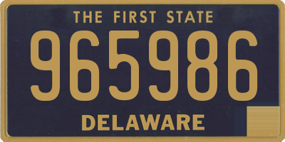 DE license plate 965986