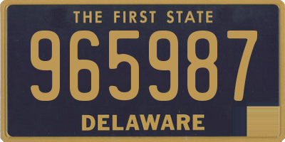 DE license plate 965987