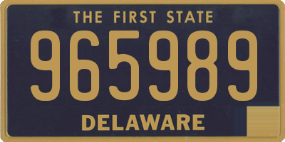 DE license plate 965989