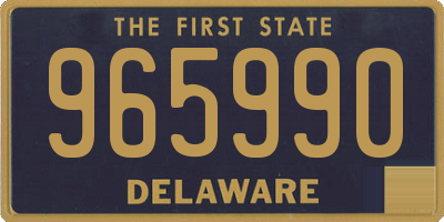 DE license plate 965990