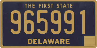 DE license plate 965991