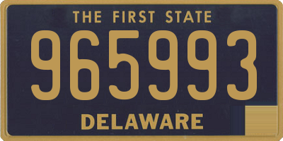 DE license plate 965993