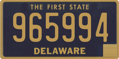 DE license plate 965994