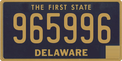 DE license plate 965996