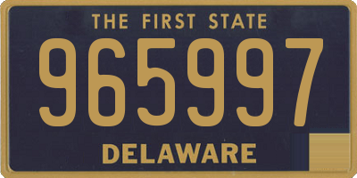 DE license plate 965997