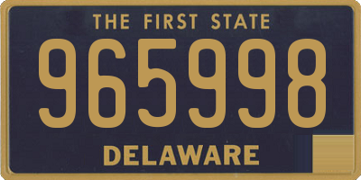 DE license plate 965998