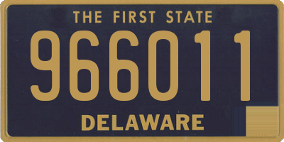 DE license plate 966011