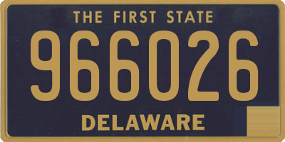 DE license plate 966026