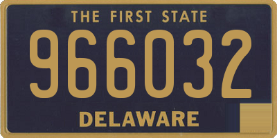 DE license plate 966032